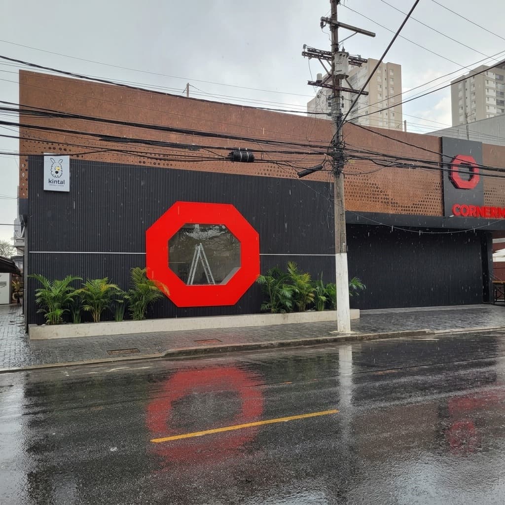 Letreiros em aço galvanizado e comunicação visual premium da Cornerman